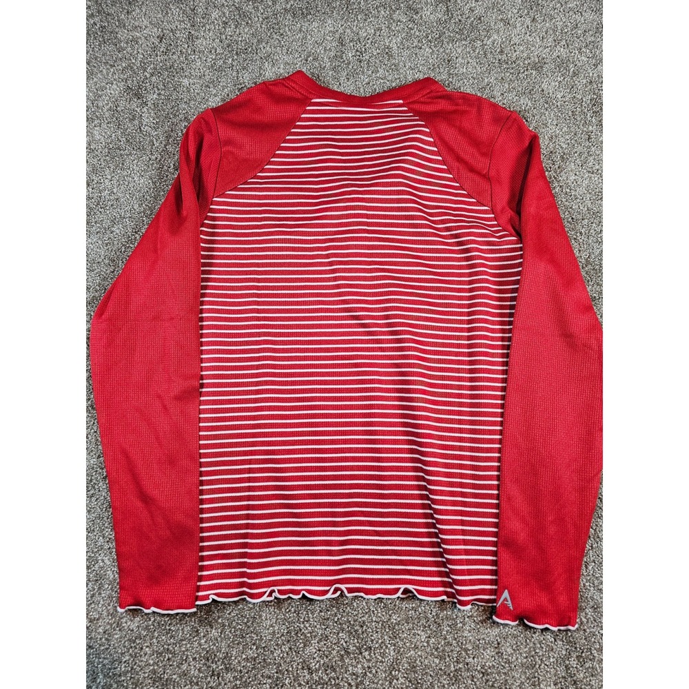 Antigua Philadelphia Phillies Maverick Henley Top Red Striped Long Sleeve M - Picture 11 of 14